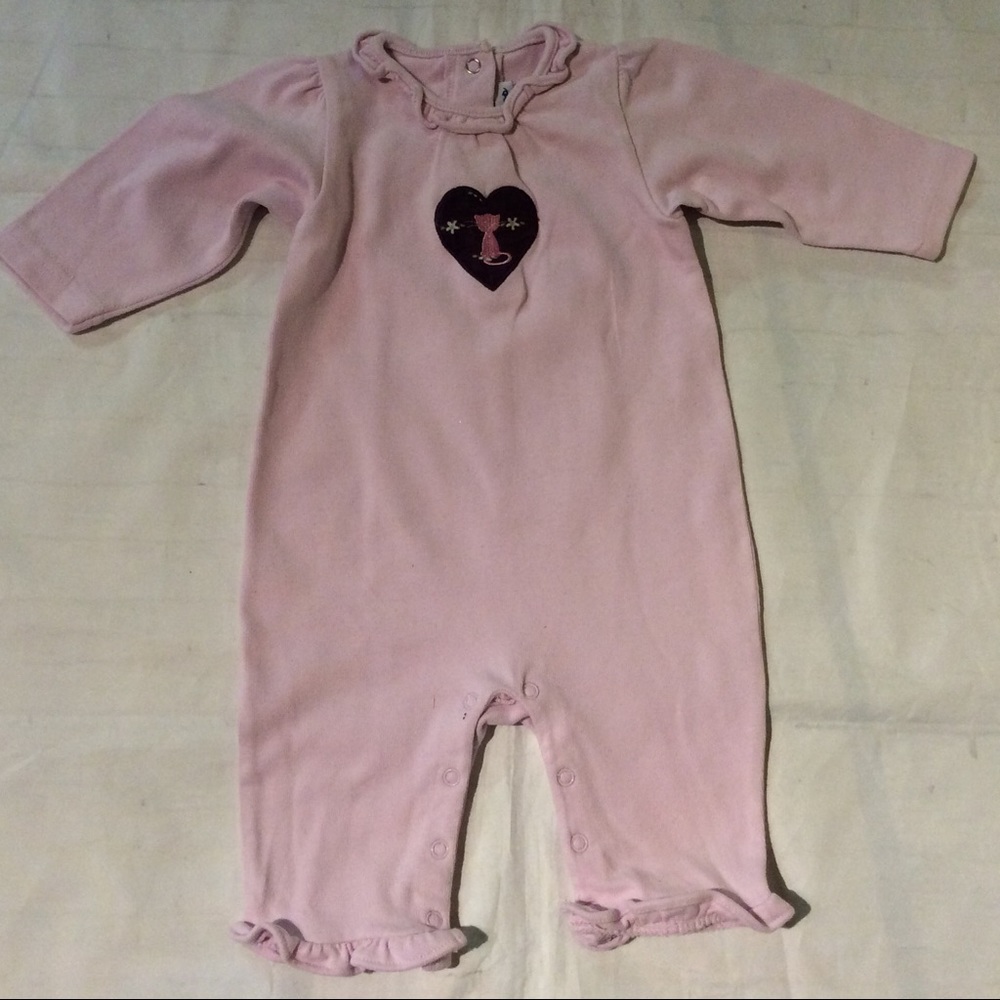 Le Top Ruffle CAT HEART One-Piece 3 M